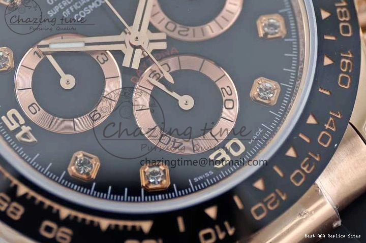 Good Copy Rolex Watches Strap TWF 904L 2416 Diamonds RG on 116515 A  Steel Best HighQuality RG Black Dial Daytona Edition Oysterflex 1:1 0114